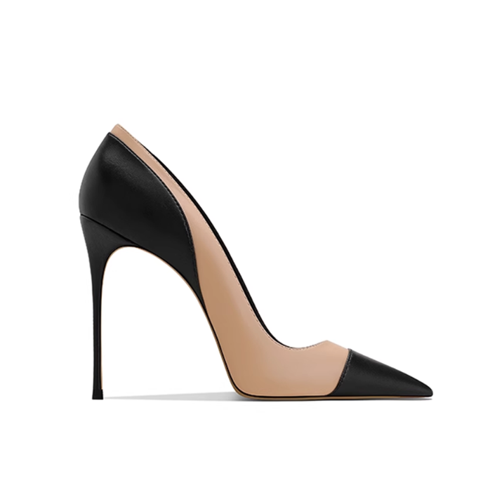 Bi-Color High Heel Pumps - 10cm
