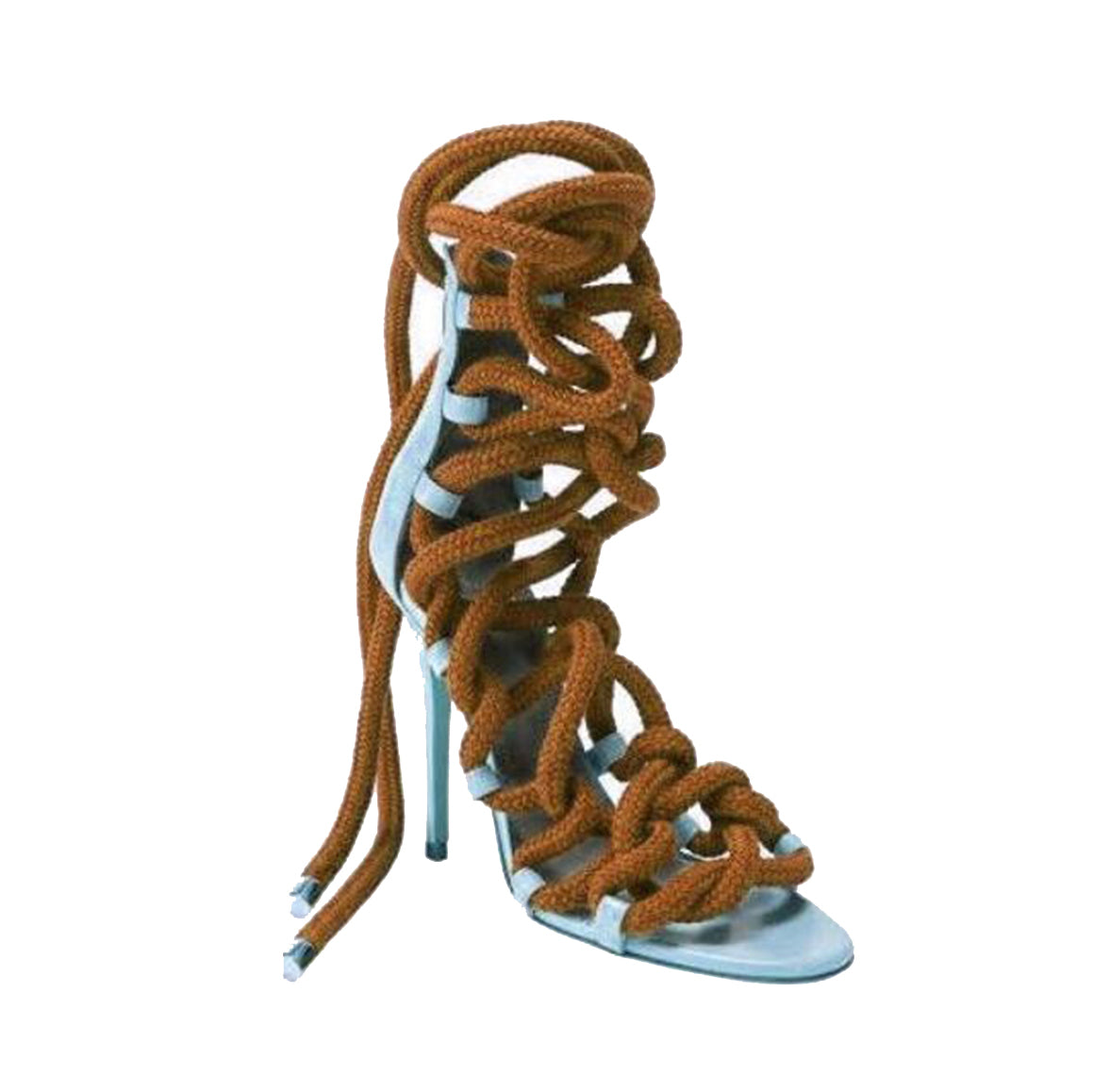 Lace Up High Heel Rope Sandals