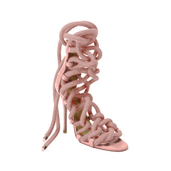 Lace Up High Heel Rope Sandals