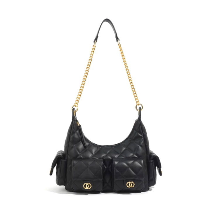 Quilted Pocket Cross Body Bag