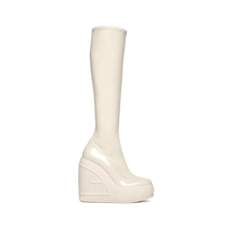 Wedged Heel Knee High Boots