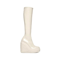 Wedged Heel Knee High Boots