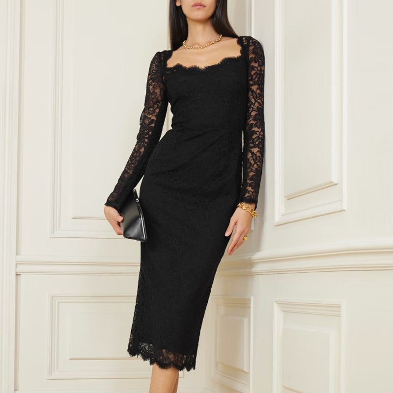 Lace Knee High Evening Dress Gown