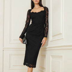 Lace Knee High Evening Dress Gown