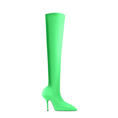 Super Pointed Toe Basic Over The Knee Sock Boots