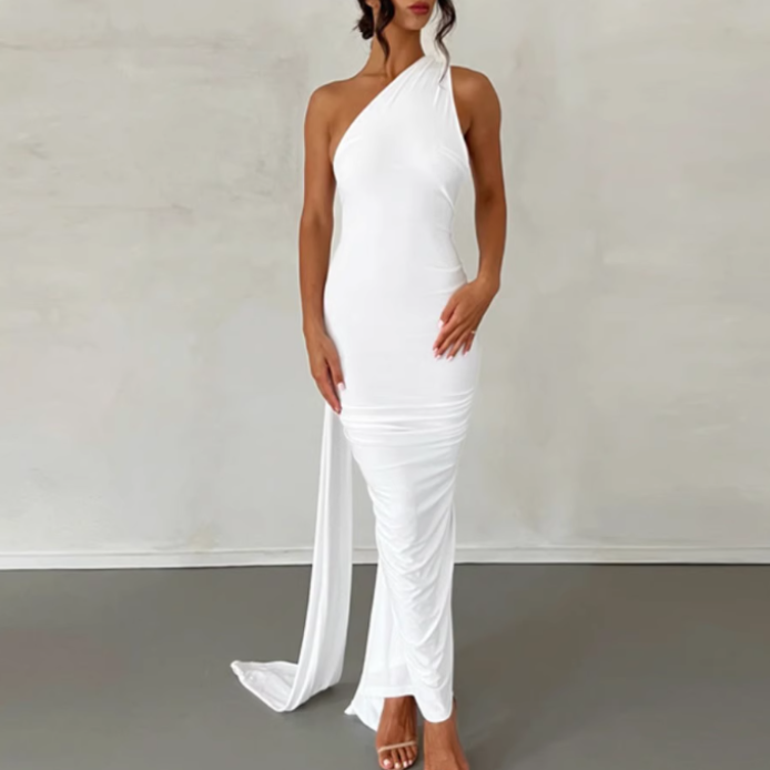 One Shoulder Maxi Dress