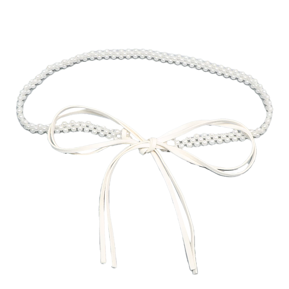 Pearl And Bow Girdle Belt