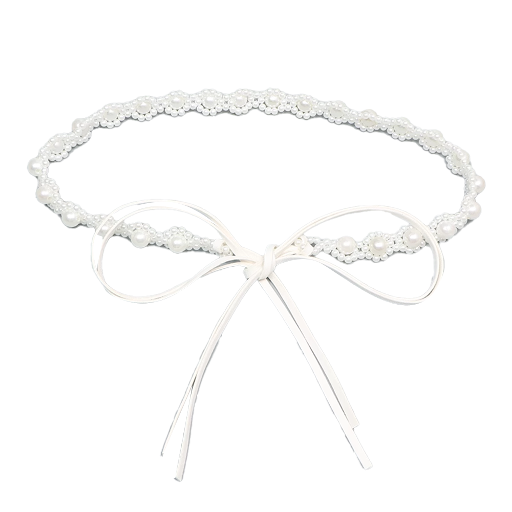 Pearl And Bow Girdle Belt