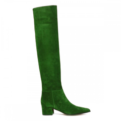 Block Heel Over The Knee Boots