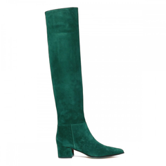 Block Heel Over The Knee Boots