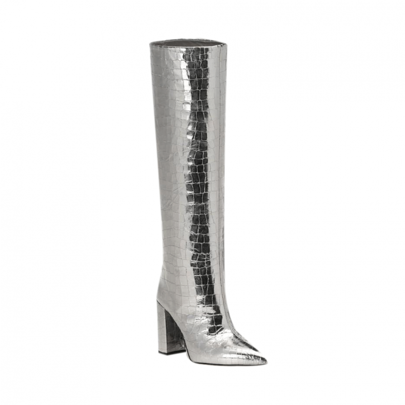 Patent Leather Knee High Boots