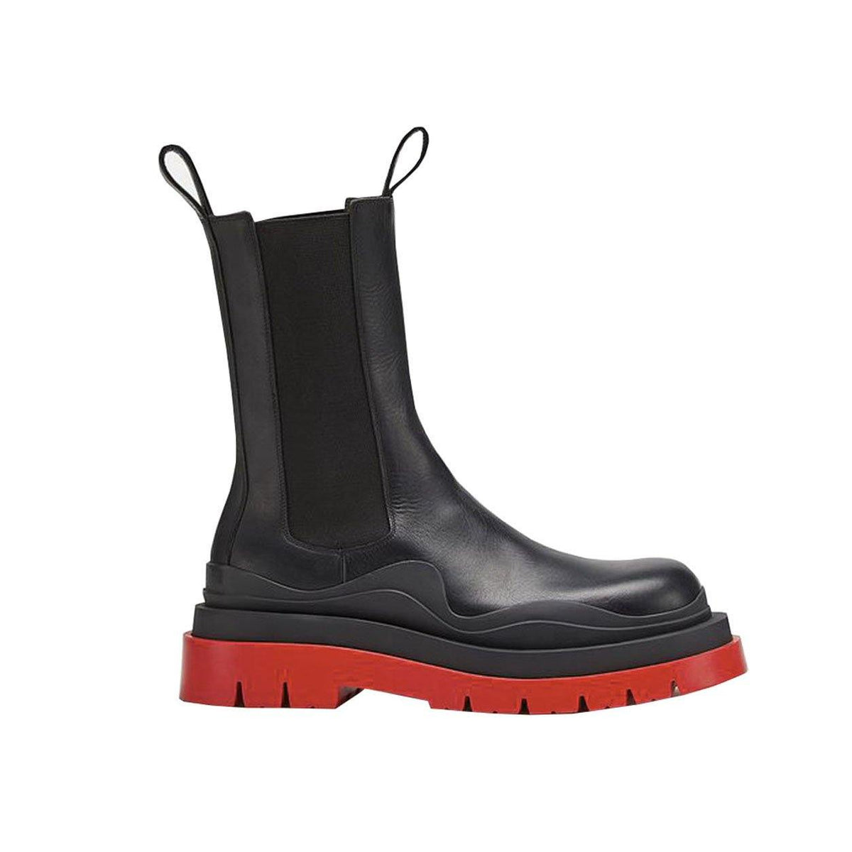 Basic Bi-Color Leather Ankle Boots