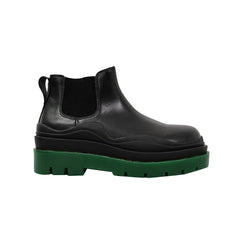 Bi-Color Leather Ankle Boots