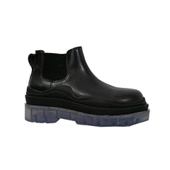 Bi-Color Leather Ankle Boots