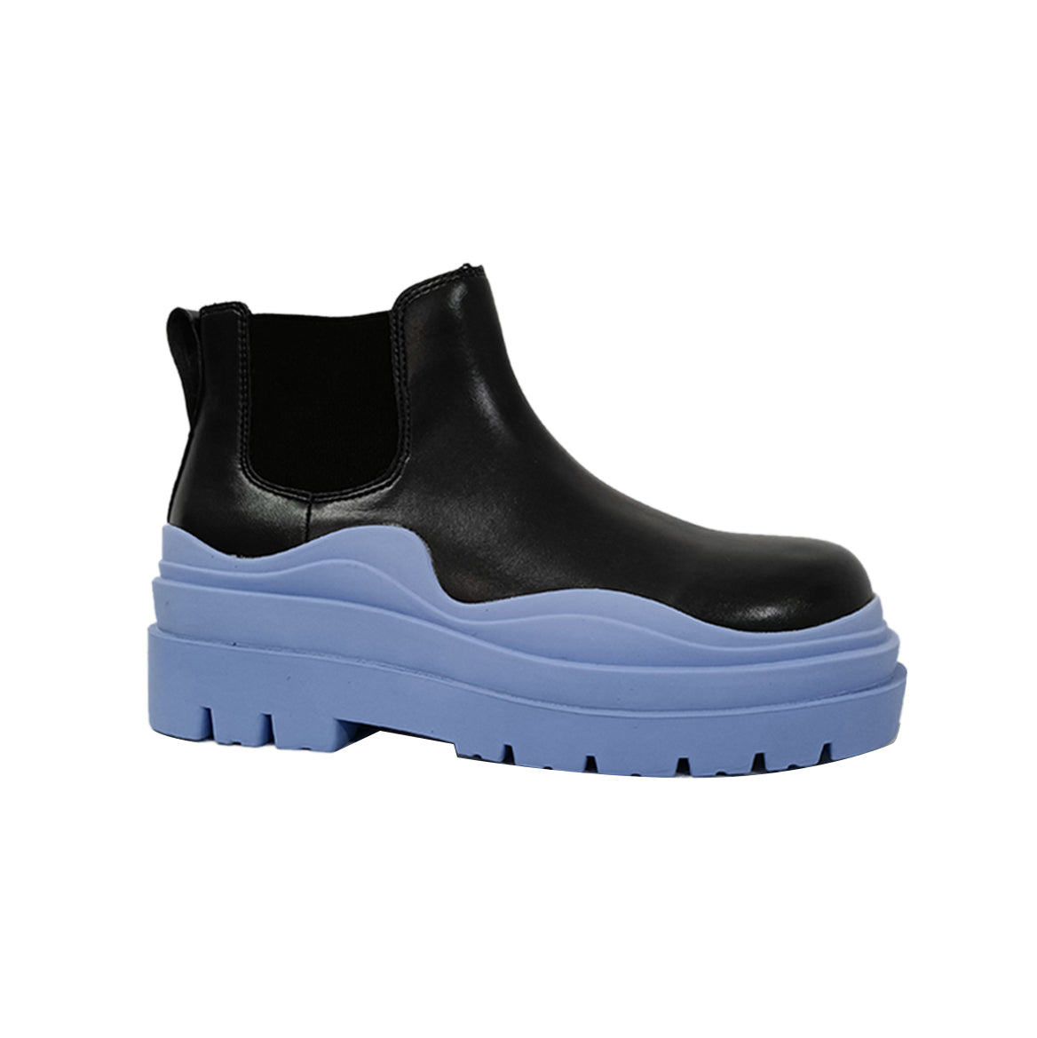 Bi-Color Leather Ankle Boots