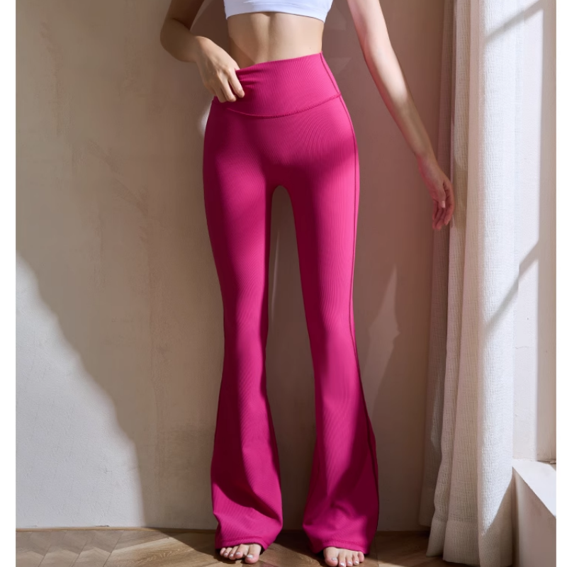 Yoga Pilates Flared Fitted Stretch Leggings