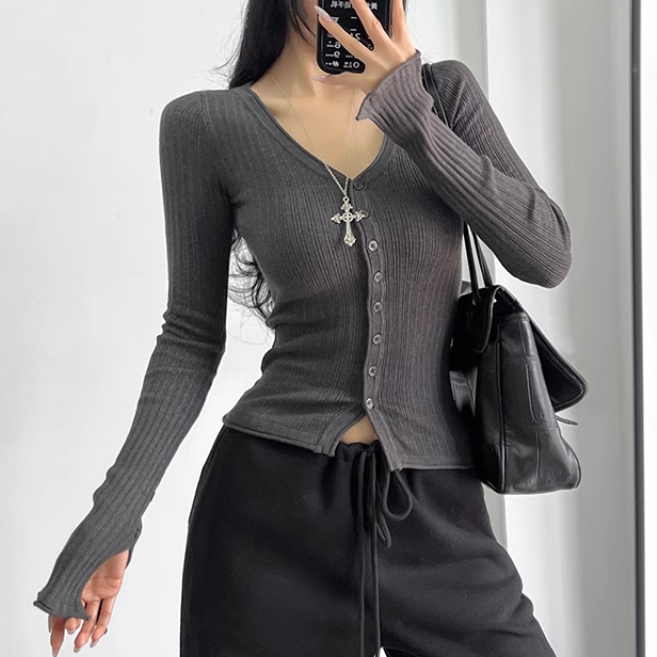 V Neck Knitwear Cardigan