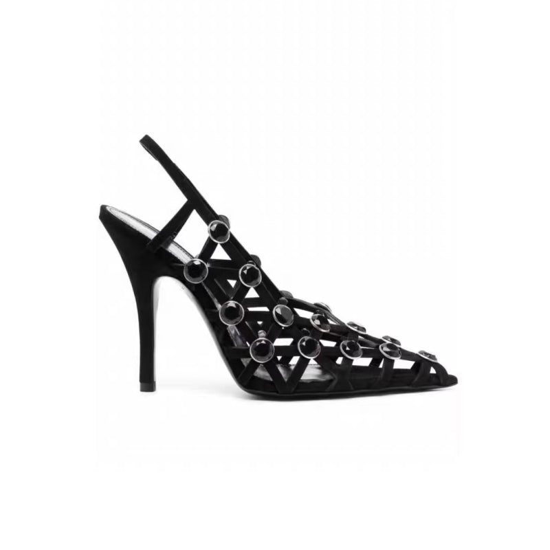 Diamante Cut Out High Heel Sandals