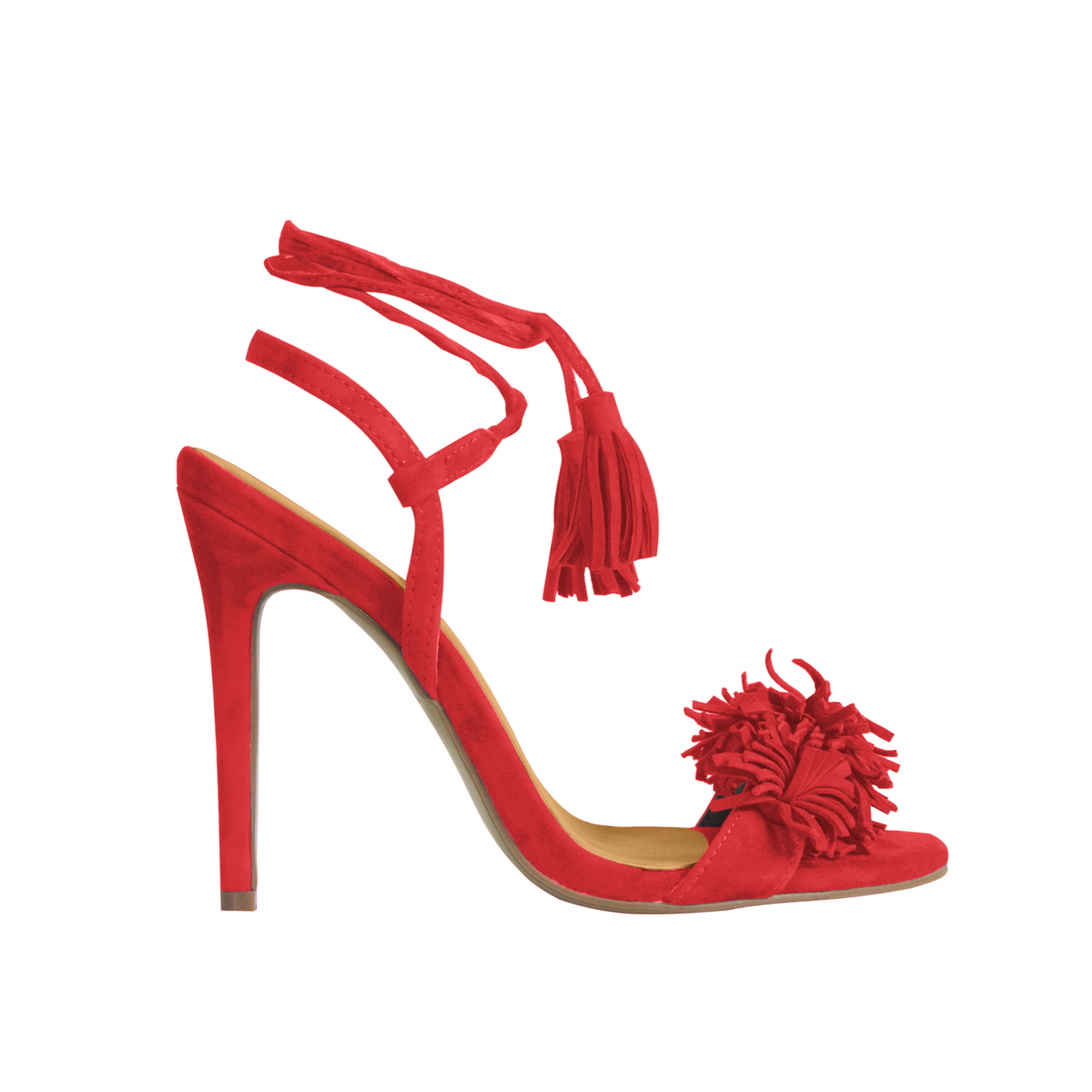 M Tassel and Fringe Sandals - 10 cm