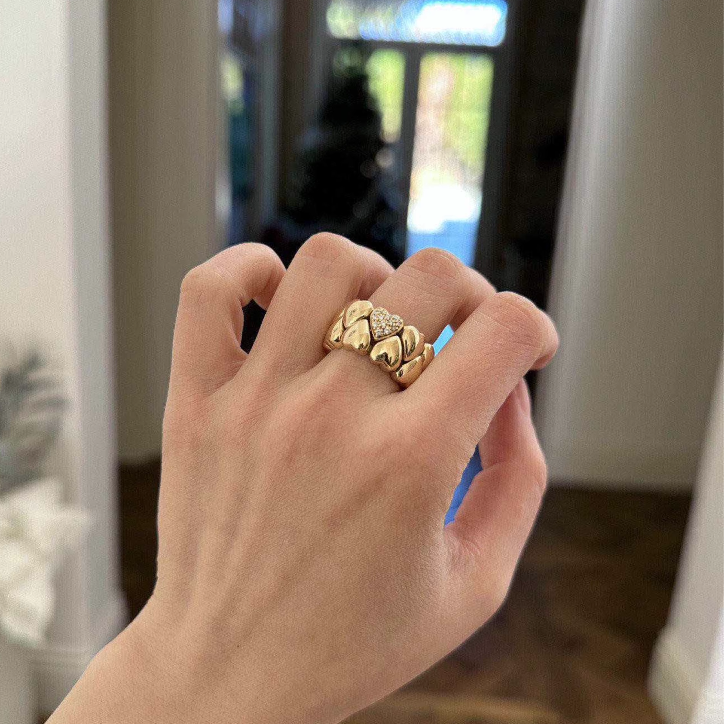 Diamante Heart Ring