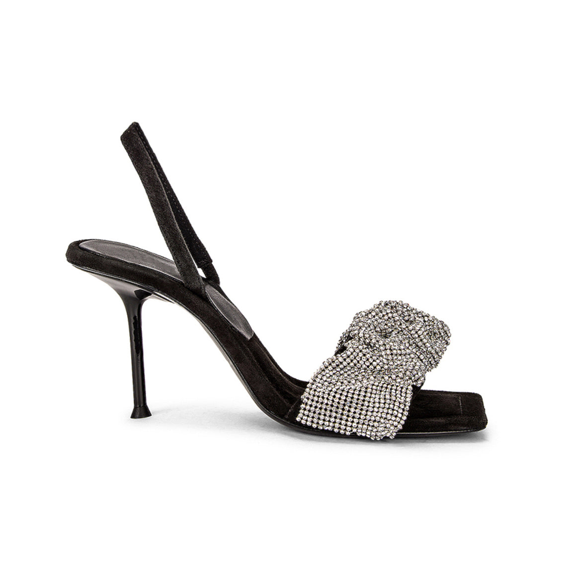 Diamante Mid Heel Sandals - 7cm