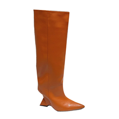 Sculptured Heel Over The Knee Boots