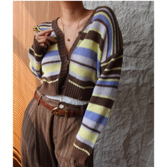 Striped Knitwear Cardigan