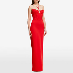 Halter Neck Evening Dress Gown