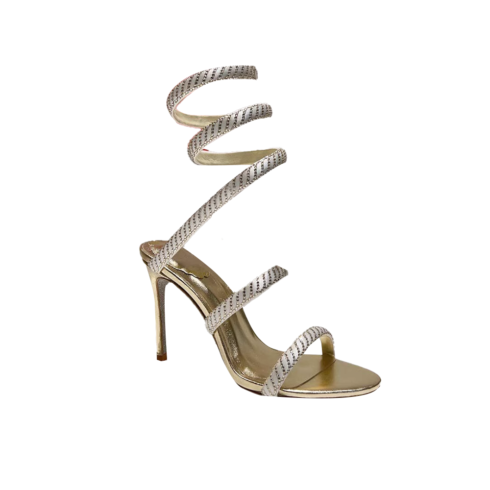 Diamante Ankle Wrap High Heel Sandals