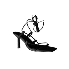 Lace Up Mid Heel Gladiator Sandals