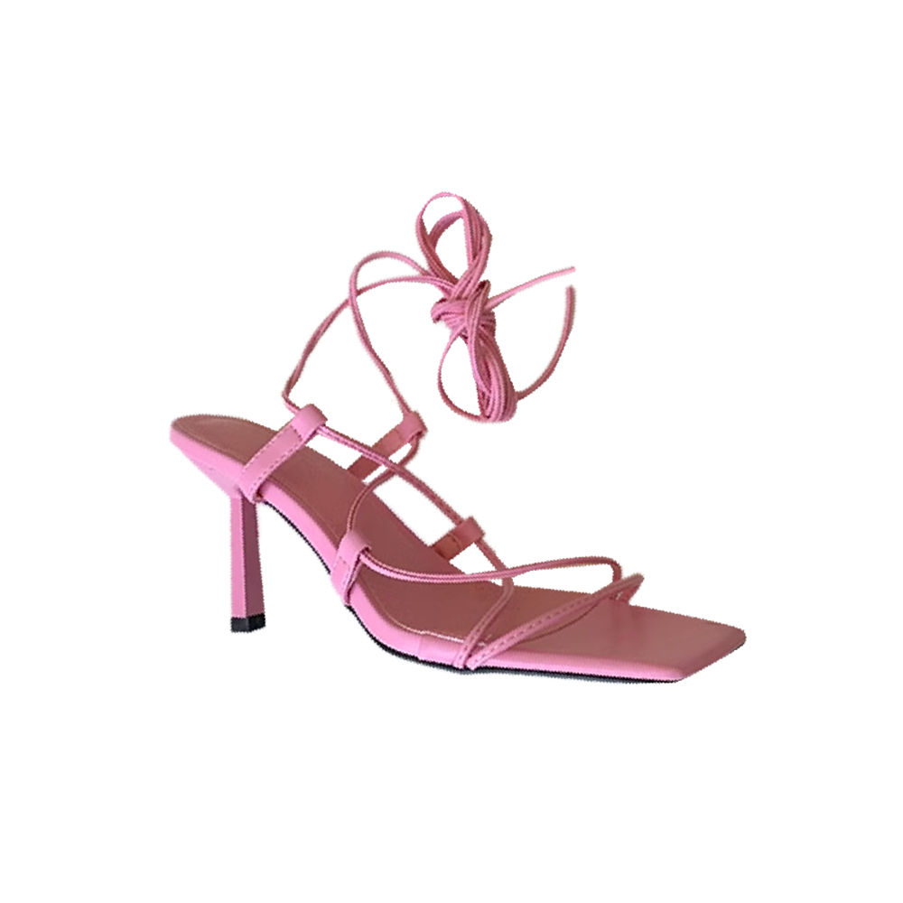 Lace Up Mid Heel Gladiator Sandals