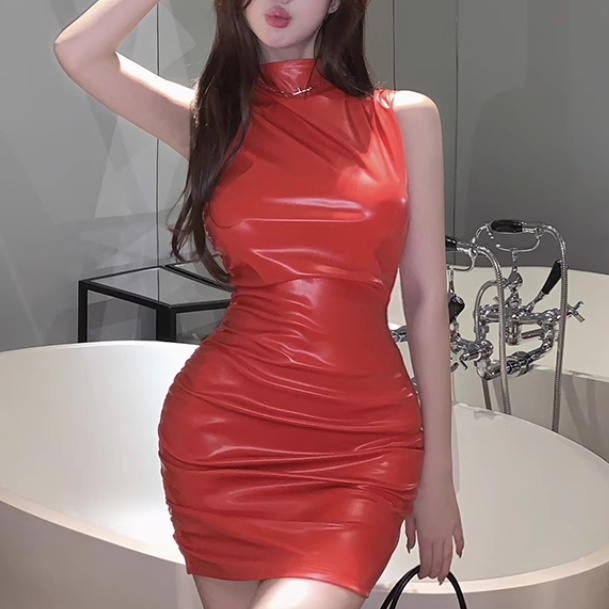 Leather Mini Dress