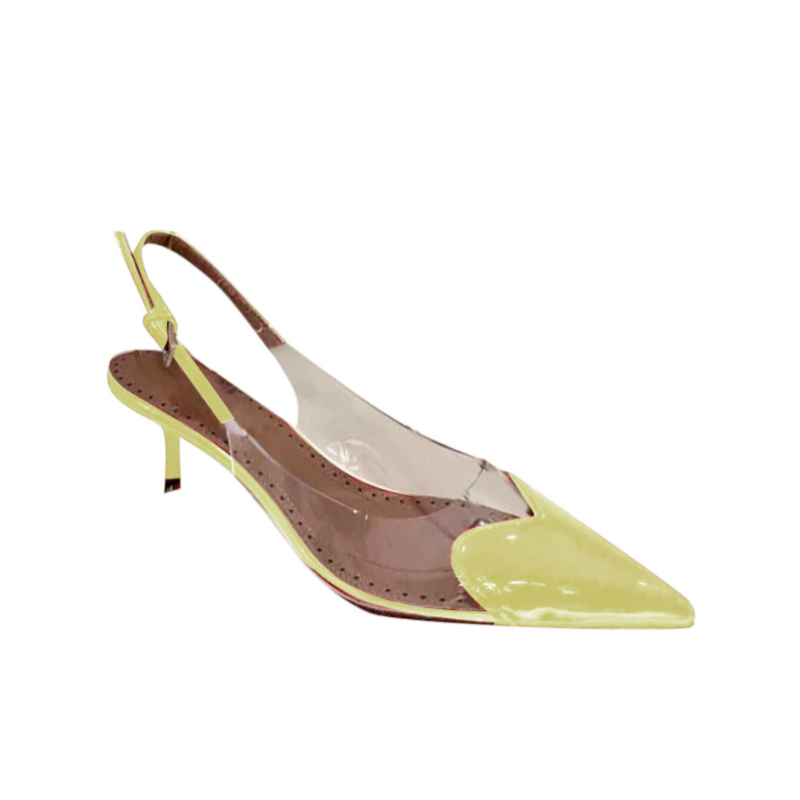 PVC Mid Heel Sandals