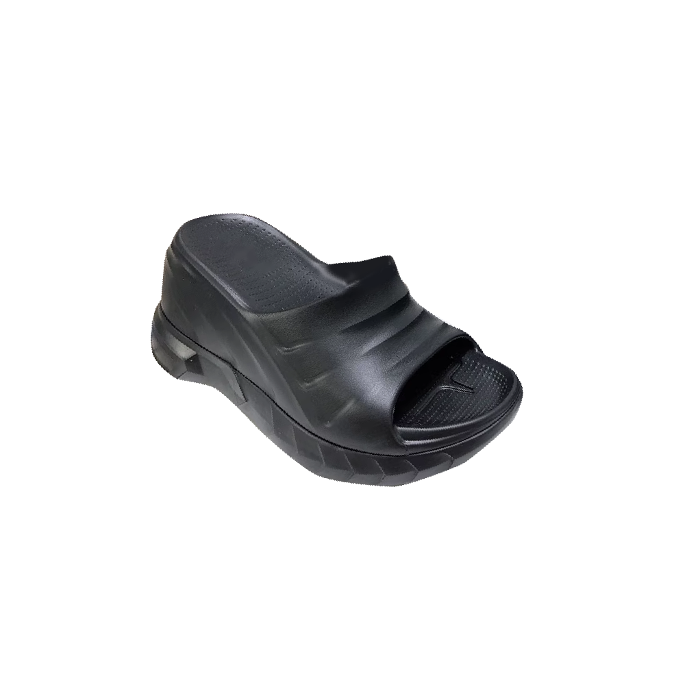 Leather Platform Mules Sandals