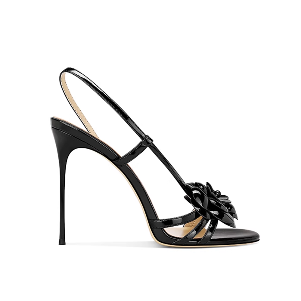 Flower High Heel Sandals - 10cm