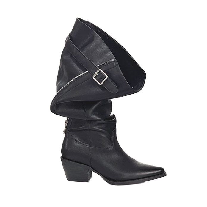 Buckled Slouch Boots