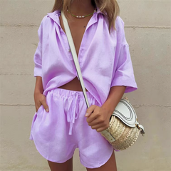 Oversized Shirt And Mini Shorts