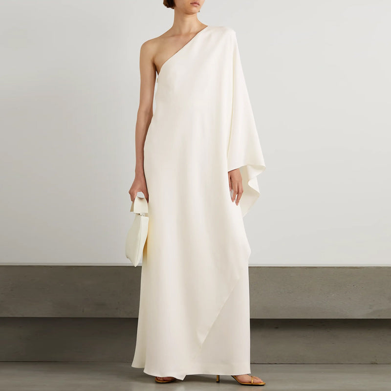 One Shoulder Evening Dress Gown