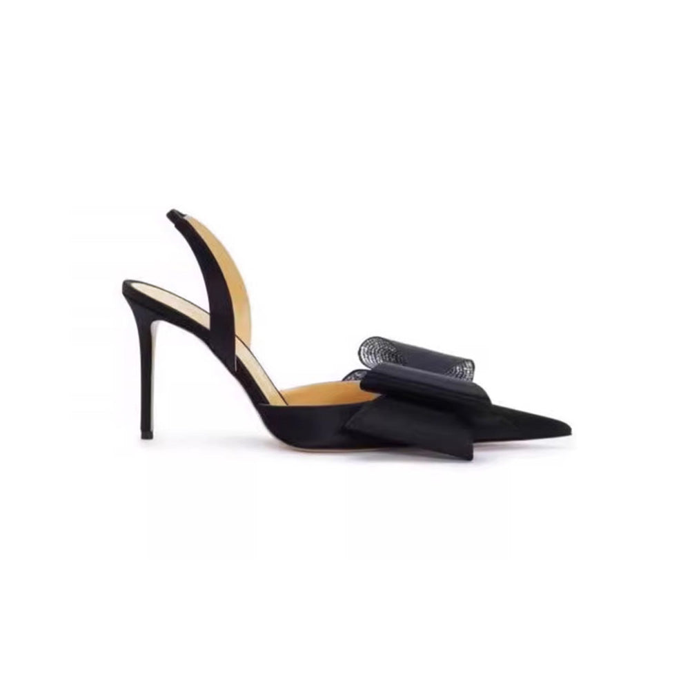 Bow Mid Heel Sandals - 8cm