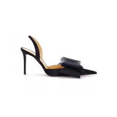 Bow Mid Heel Sandals - 8cm