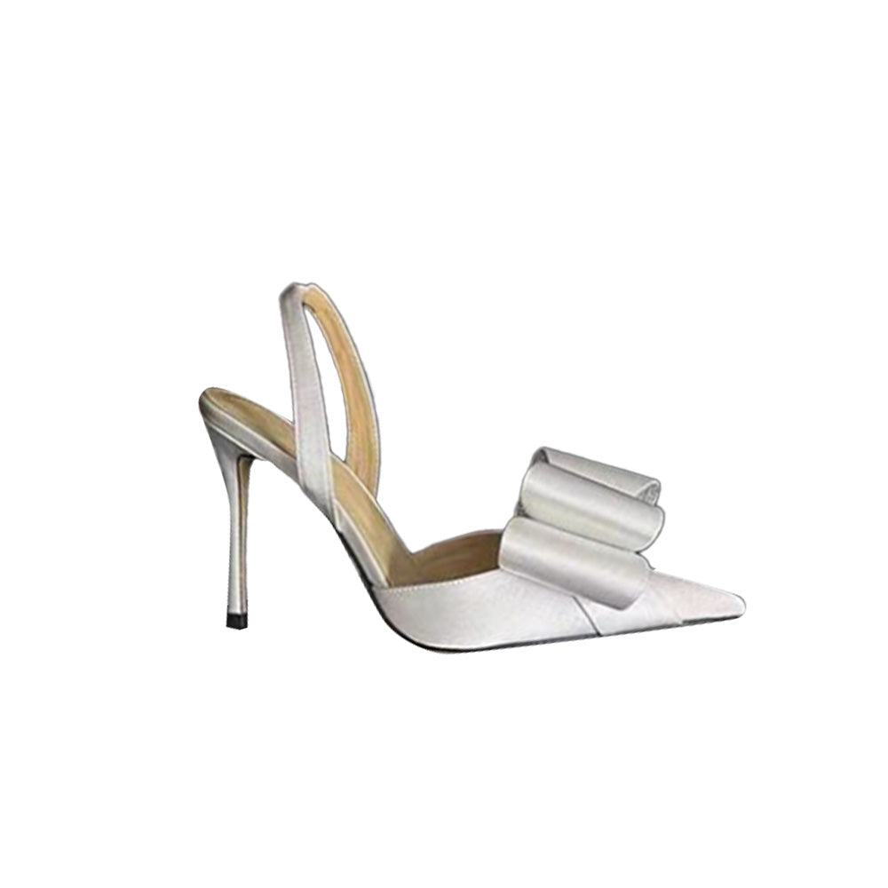 Bow Mid Heel Sandals - 8cm