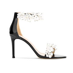 Pearl Mid Heel Sandals - 8cm