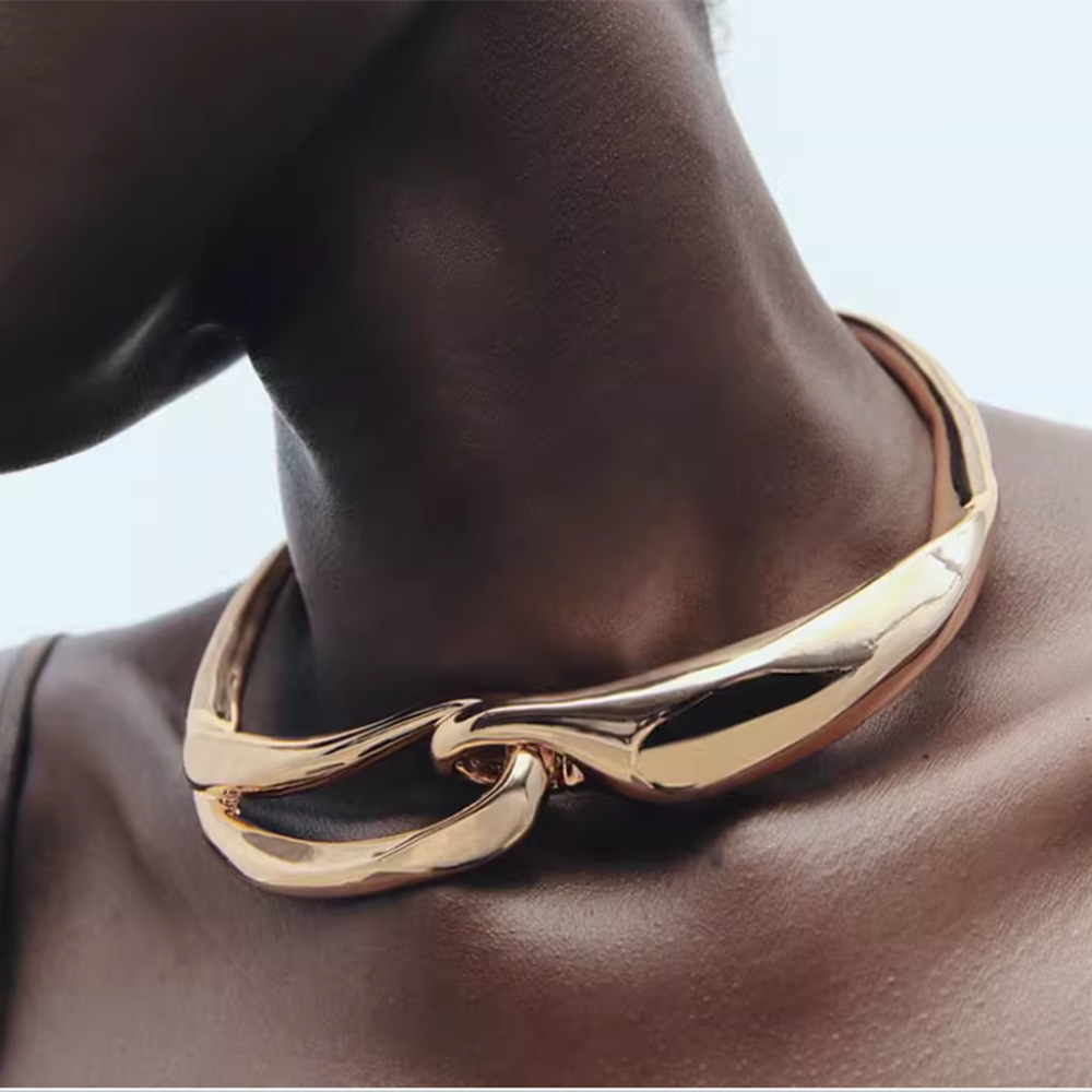 Cut Out Metal Choker