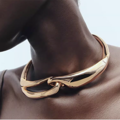 Cut Out Metal Choker
