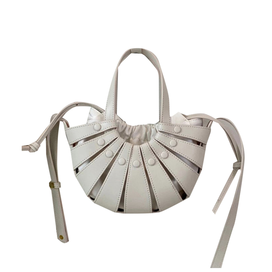 Cut Out Leather Tote Bag