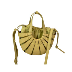 Cut Out Leather Tote Bag