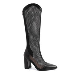 Cut Out Knee High Boots