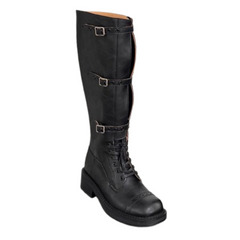Buckled Lace Up Knee High Boots