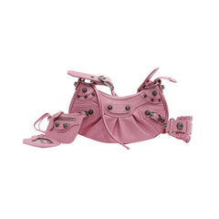 Buckled Leather Cross Body Bag - Large