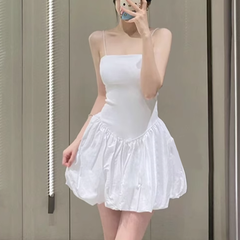 Flouced Hem Mini Cami Dress